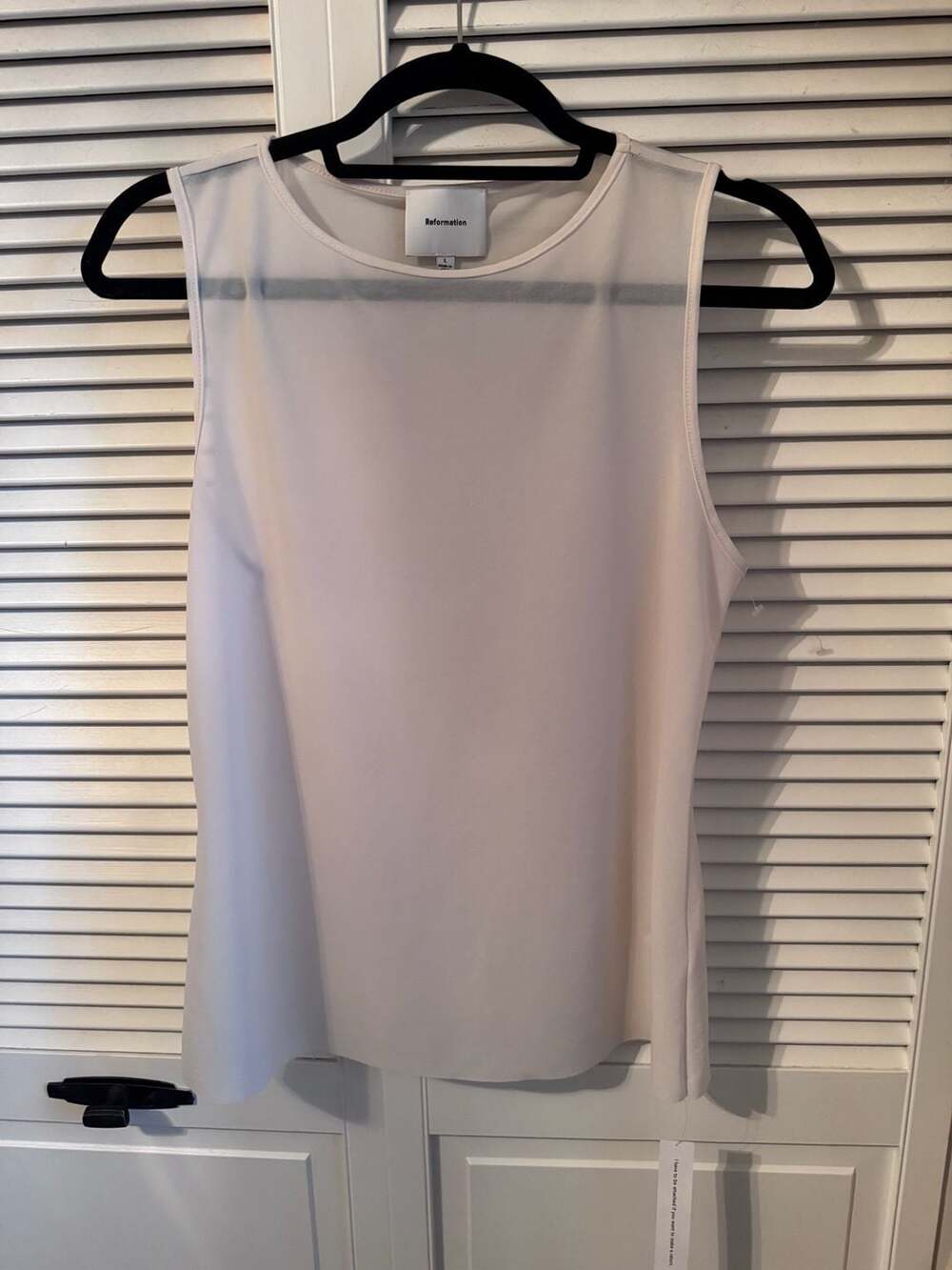 Reformation Sleeveless Sheer Tank Top Size L